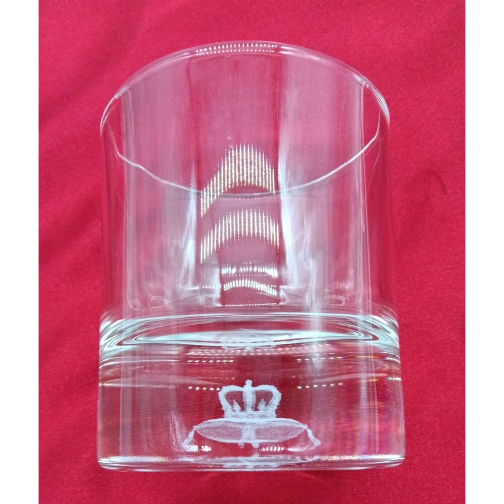 Crown Royal 3D Laser Etched Hologram Floating Crown on Pillow Whiskey Glass